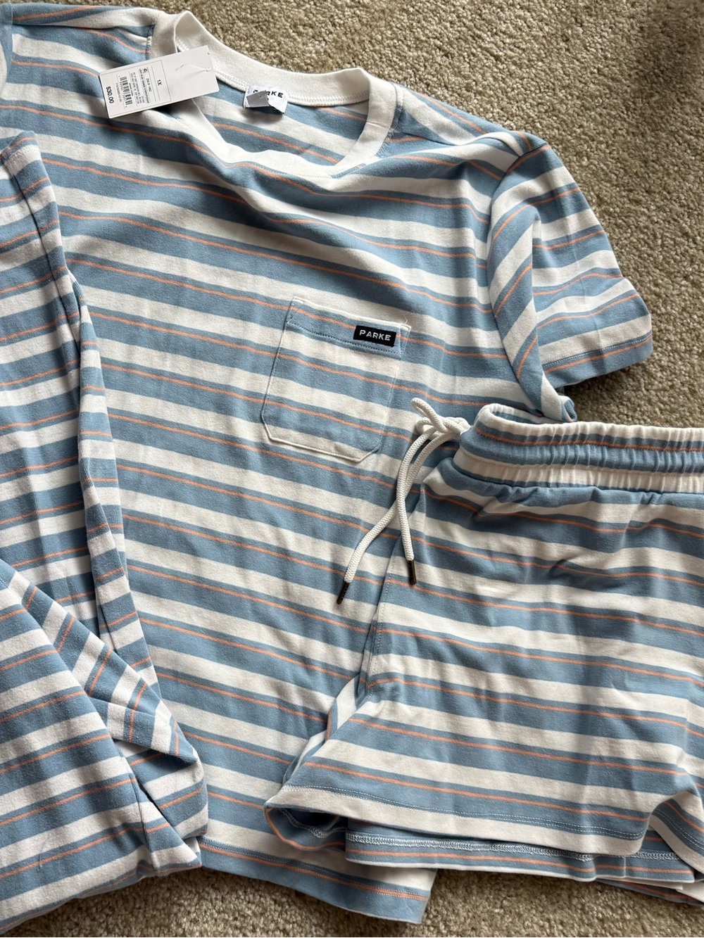 BNWT Parke Set, Shirt and Shorts